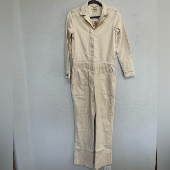 Faherty overland twill jumpsuit in neutral size XS - Picture 2 of 14